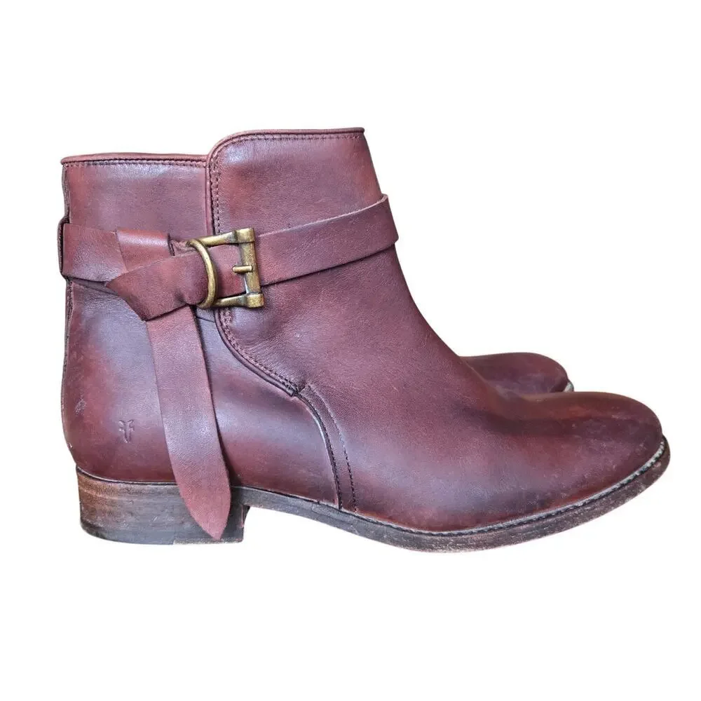 Frye Womens Redwood Leather Melissa Knotted Ankle Boots 8.5B Italian Western